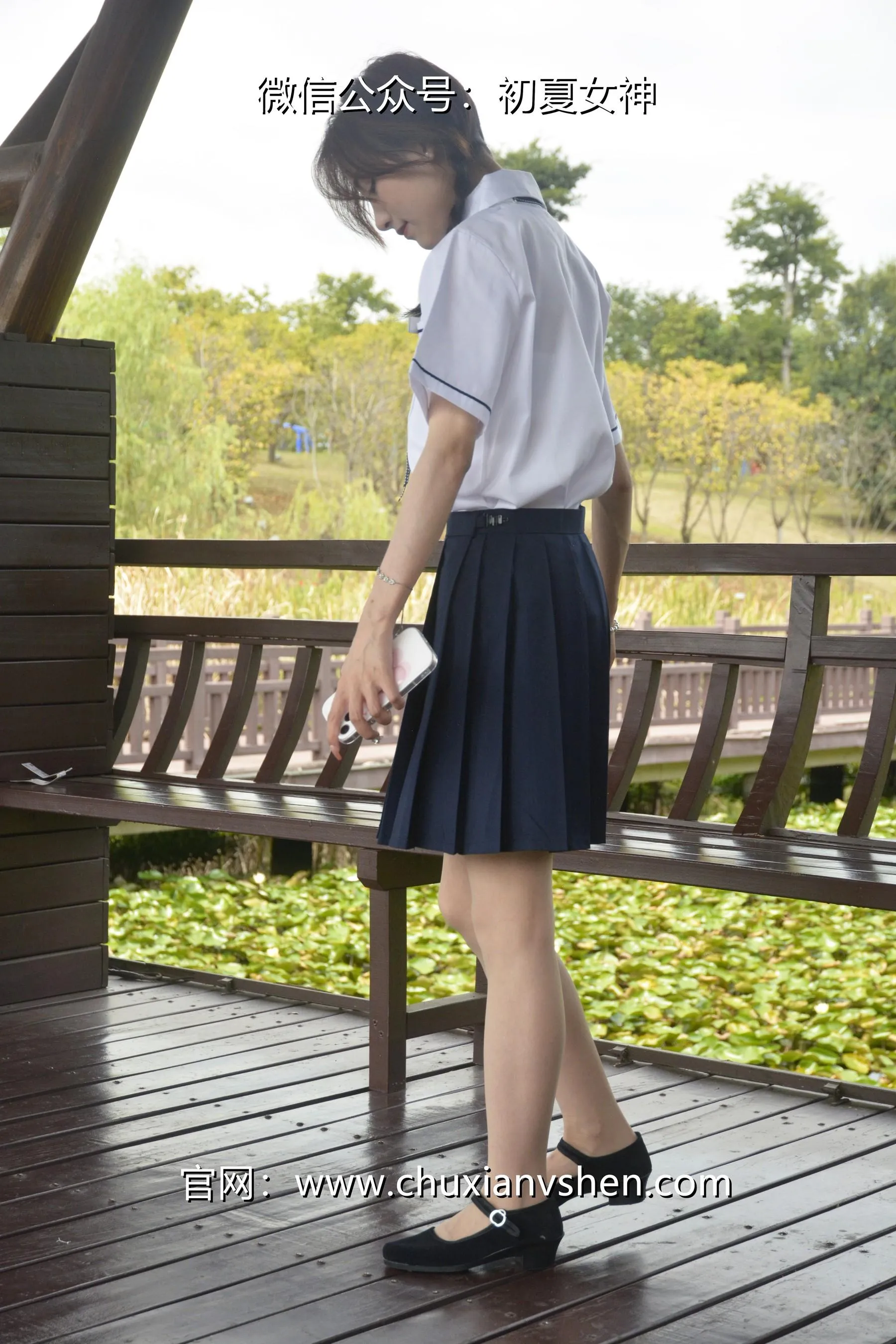 初夏女神 NO.027 柒柒 职高校服 [140P]插图9